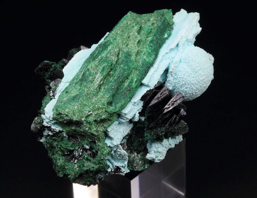 crystallized MALACHITE, CHRYSOCOLLA