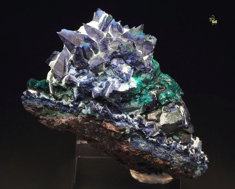 SHATTUCKITE pseudomorph after DIOPTASE, after CALCITE