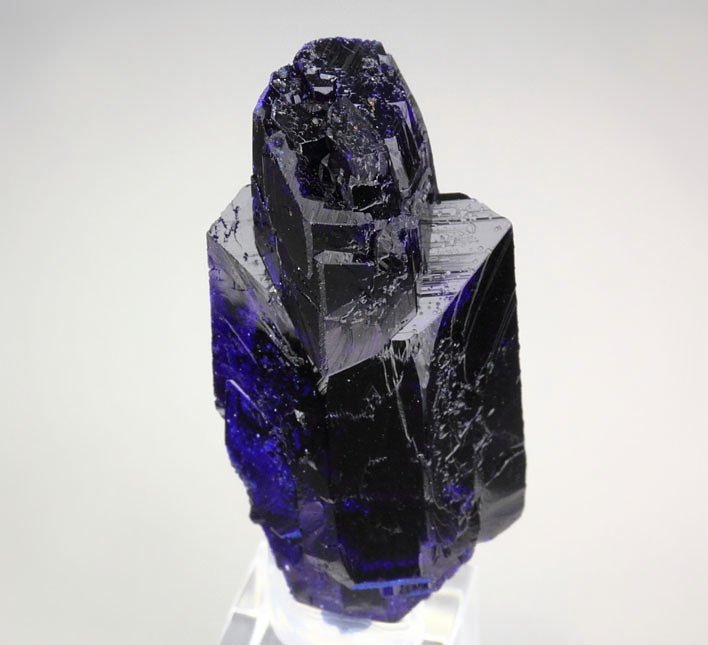 bi-terminated AZURITE twinned 