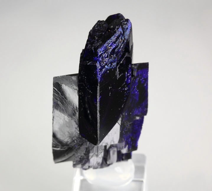 bi-terminated AZURITE twinned 