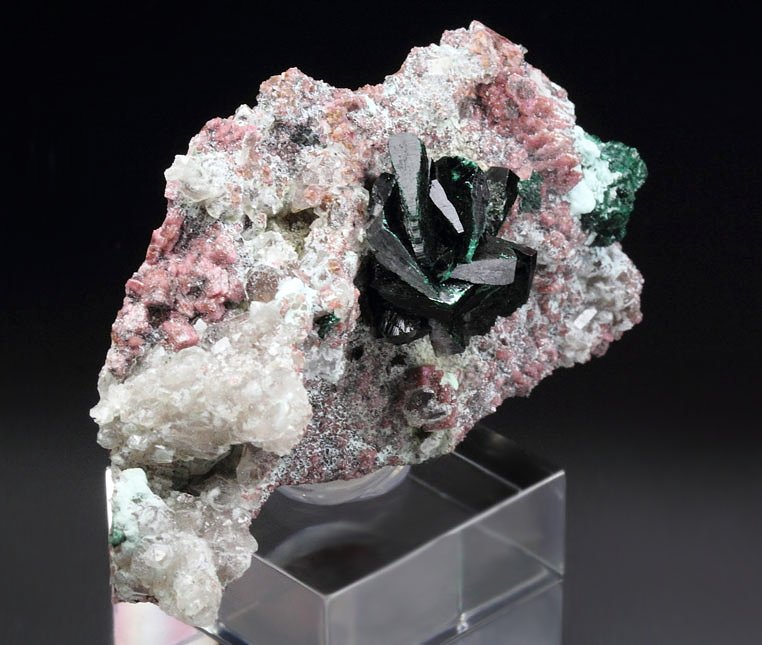 crystallized MALACHITE, CHRYSOCOLLA, QUARTZ