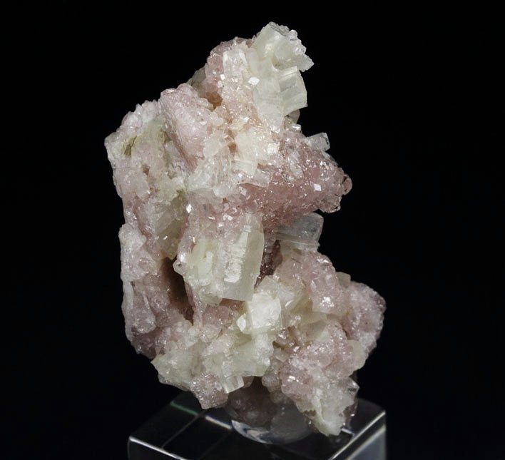 rare- gem PINK GARNET var. GROSSULAR, PREHNITE