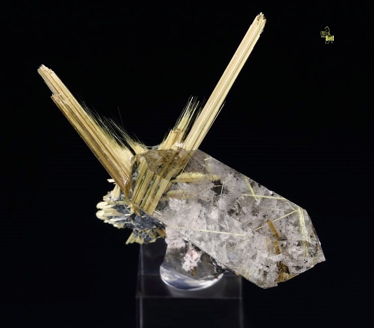 RUTILE, QUARTZ with RUTILE inclusions, HEMATITE