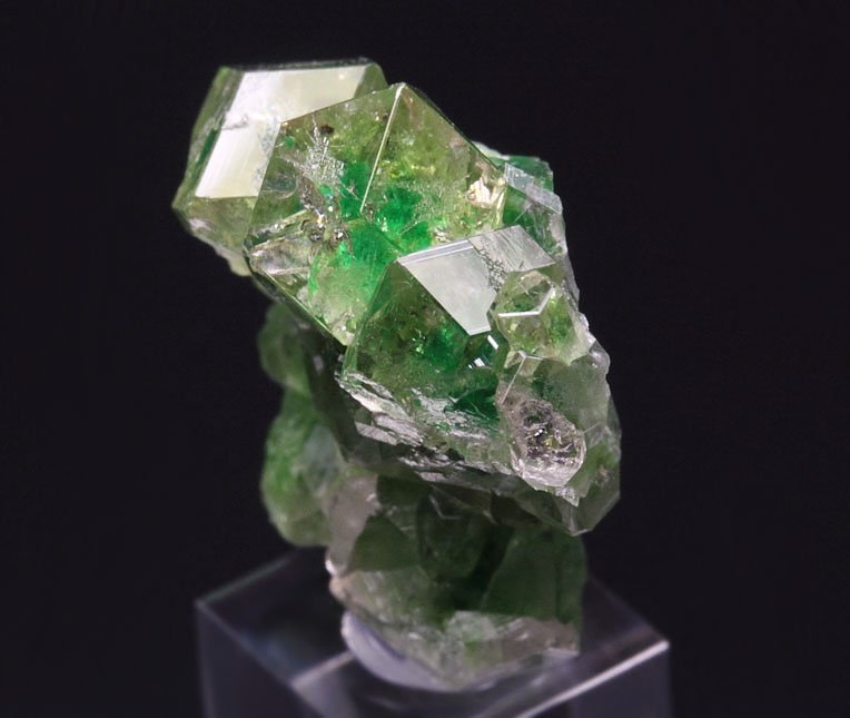 gem GARNET var. GROSSULAR with GREEN CHROMIAN PHANTOMS