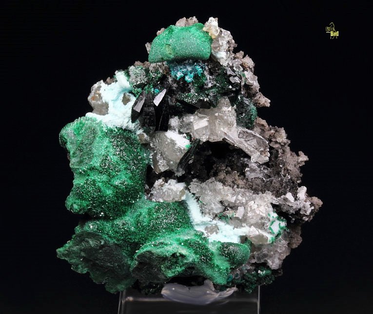 crystallized MALACHITE, CHRYSOCOLLA, QUARTZ