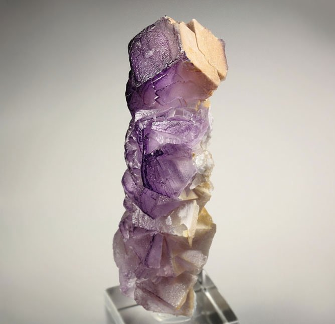 FLUORITE stalactite, CALCITE 