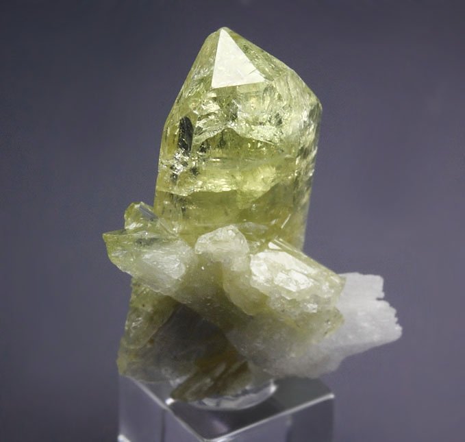 gem BRAZILIANITE, ALBITE