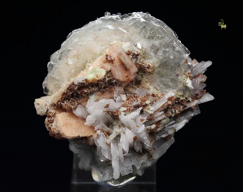 POLYLITHIONITE, SERANDITE, ALBITE, LEUCOPHANITE, RHODOCHROSITE