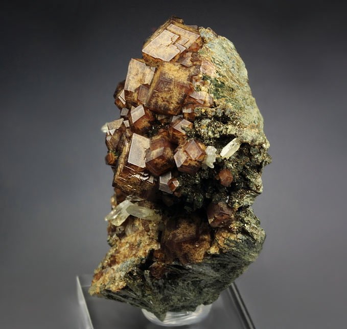 GARNET var. ANDRADITE, QUARTZ, HEDENBERGITE