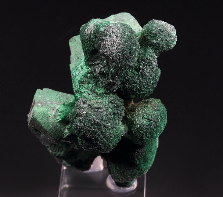 CUPRITE with MALACHITE coating, MALACHITE - floater