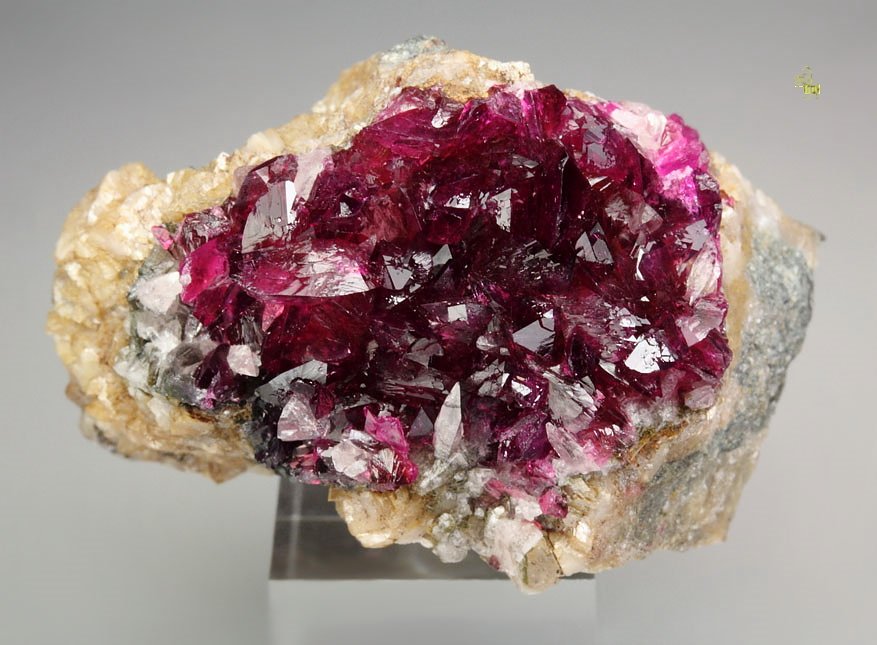 gemmy ROSELITE, DOLOMITE, HETEROGENITE, CALCITE