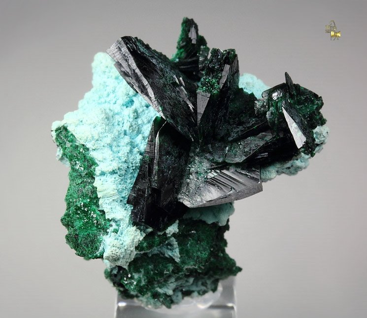 crystallized MALACHITE, CHRYSOCOLLA