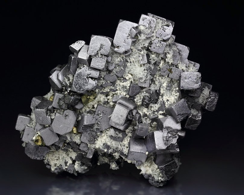 skeletal GALENA, gem SPHALERITE var. CLEIOPHANE, CHALCOPYRITE, QUARTZ