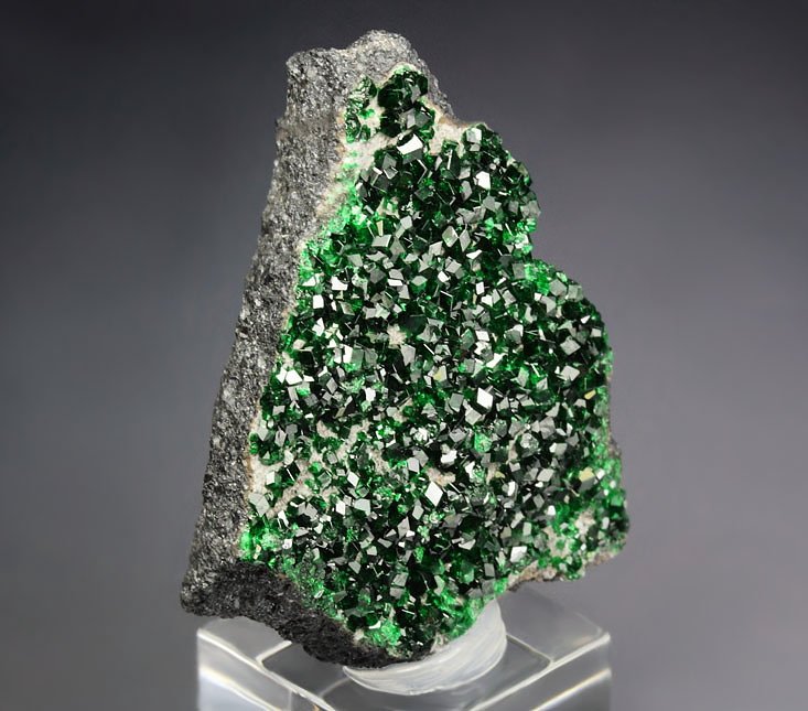 gemmy GARNET var. UVAROVITE