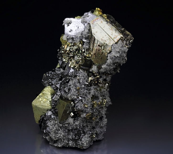 CHALCOPYRITE, GALENA, SPHALERITE, PYRITE, QUARTZ