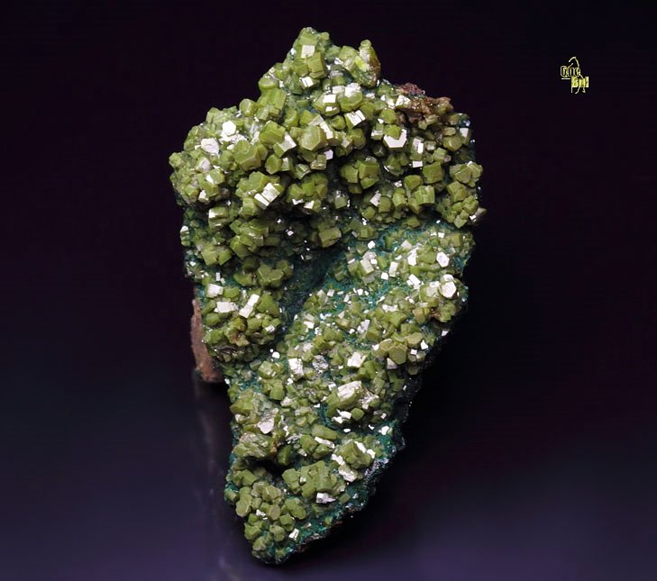 PYROMORPHITE, MALACHITE