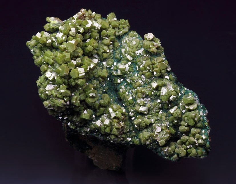 PYROMORPHITE, MALACHITE