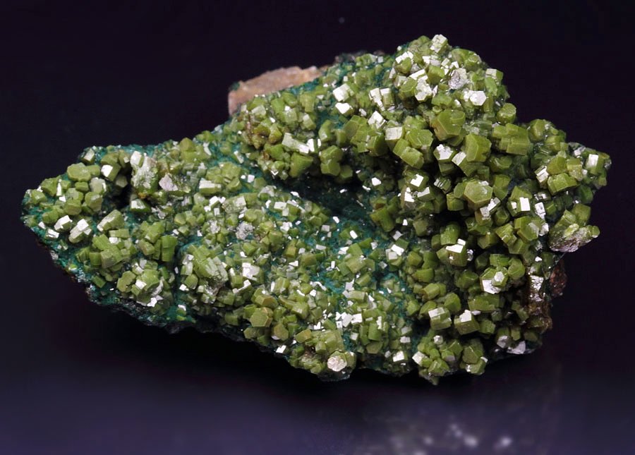 PYROMORPHITE, MALACHITE