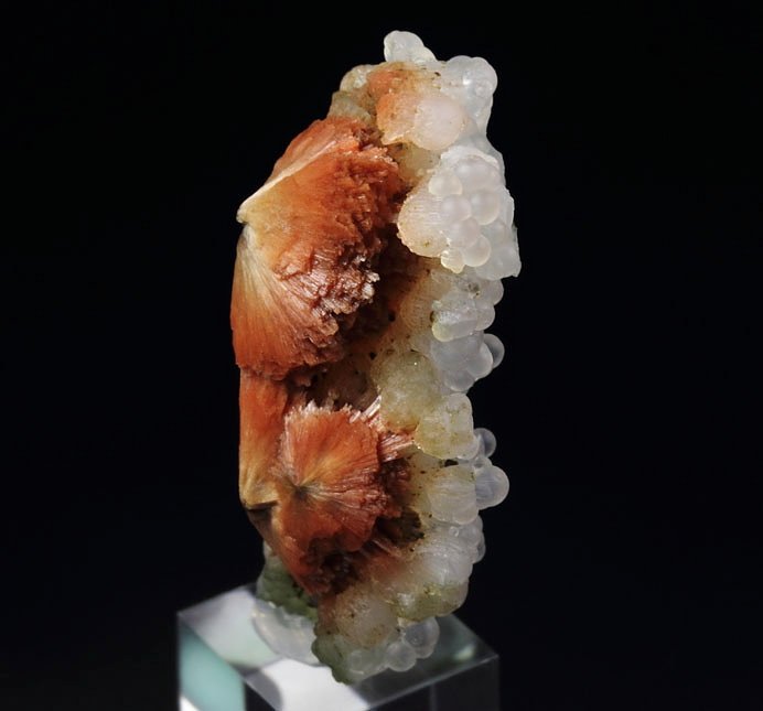 orange SCOLECITE, CHALCEDONY