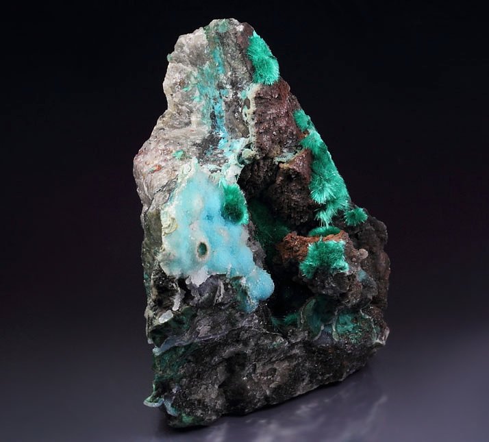 BROCHANTITE, CHALCEDONY, CHRYSOCOLLA