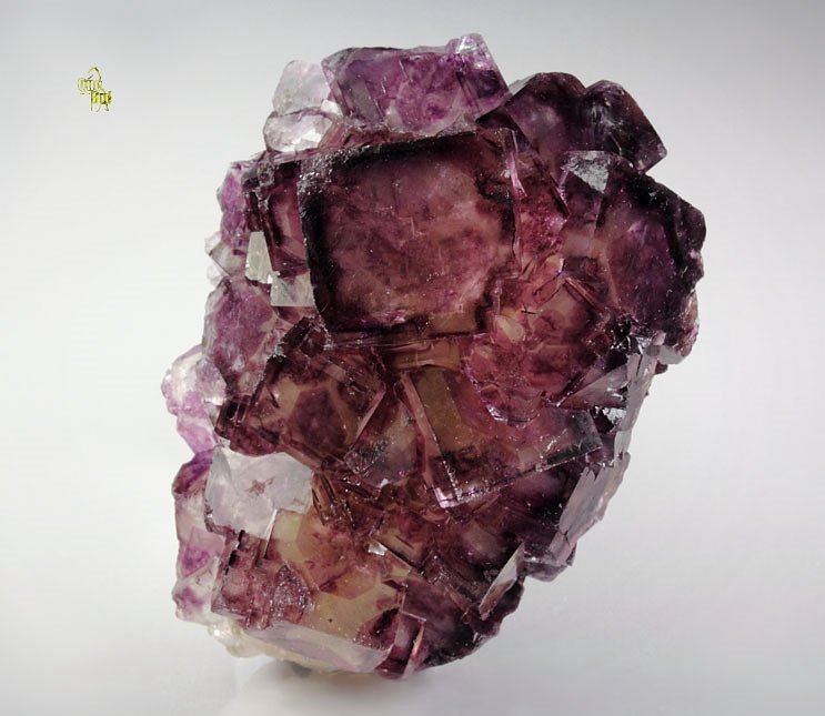 FLUORITE with purple PHANTOMS