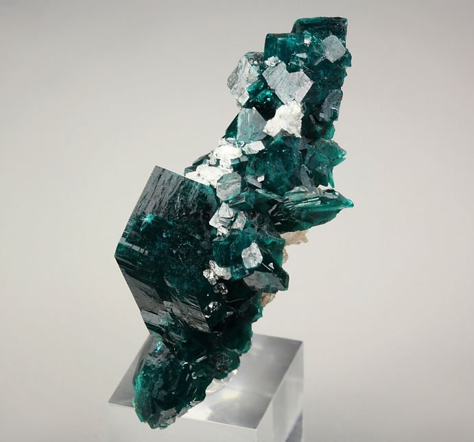 gemmy DIOPTASE,  QUARTZ, CALCITE