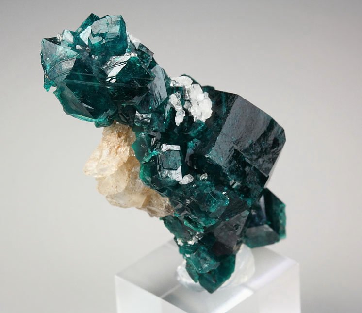 gemmy DIOPTASE,  QUARTZ, CALCITE