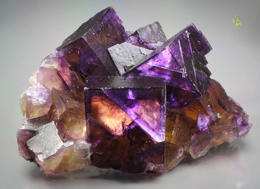 FLUORITE with PHANTOMS, CHALCOPYRITE