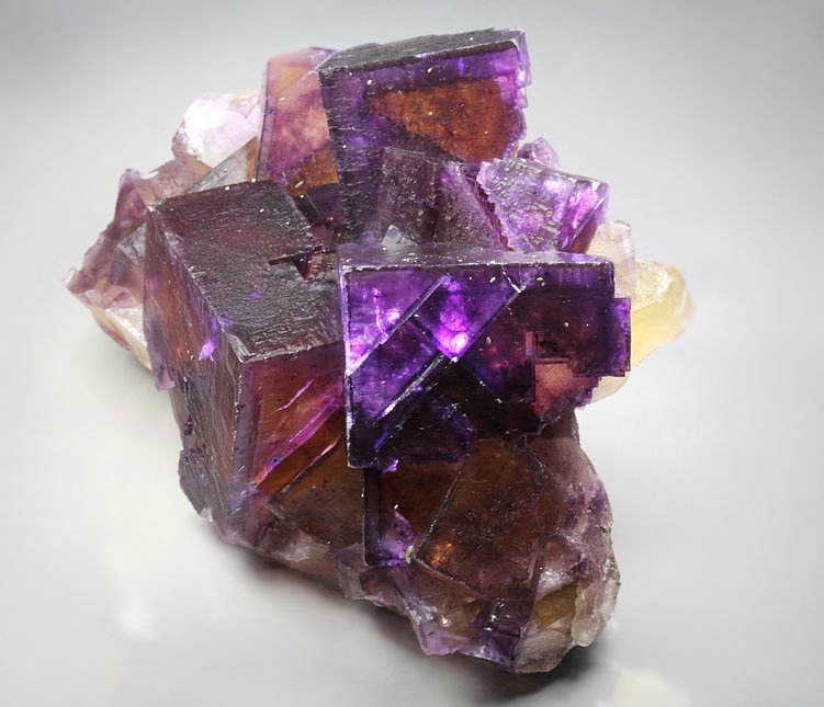 FLUORITE with PHANTOMS, CHALCOPYRITE