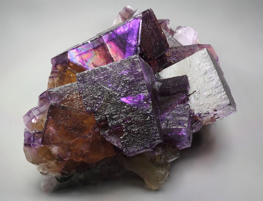 FLUORITE with PHANTOMS, CHALCOPYRITE