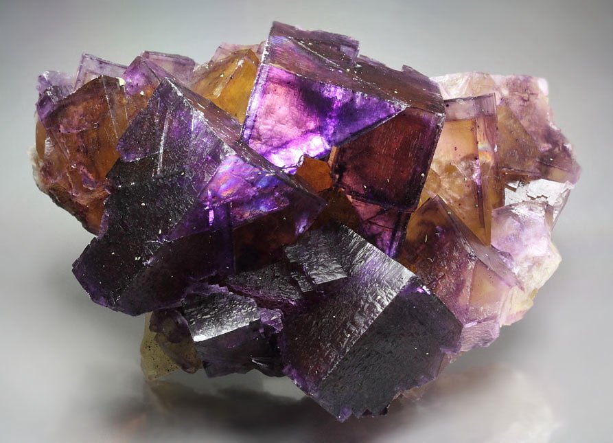 FLUORITE with PHANTOMS, CHALCOPYRITE