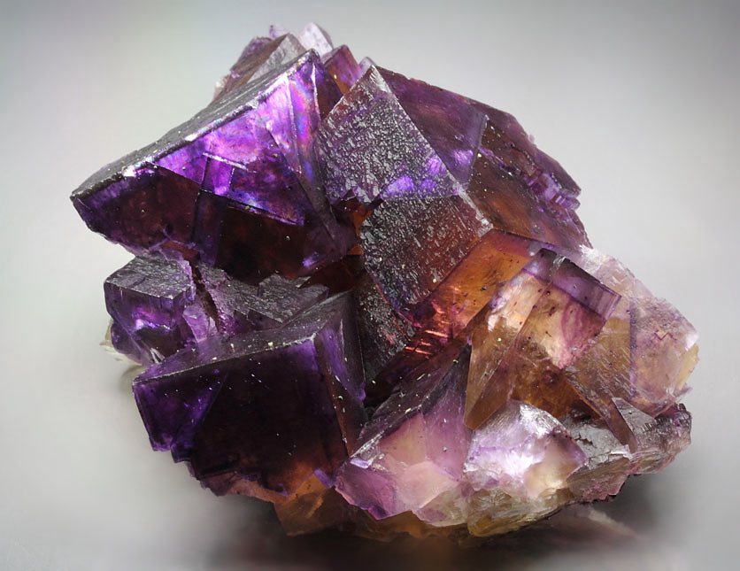 FLUORITE with PHANTOMS, CHALCOPYRITE