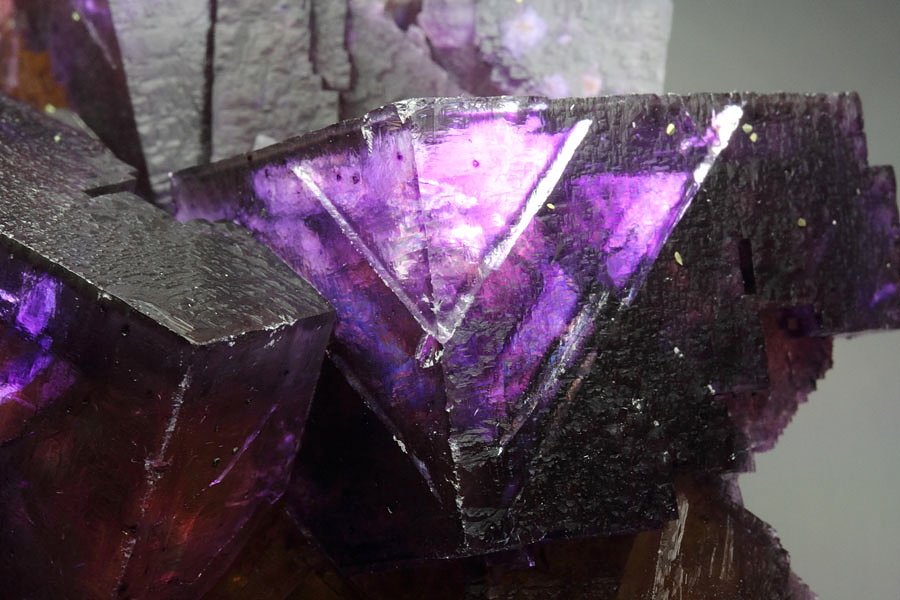 FLUORITE with PHANTOMS, CHALCOPYRITE