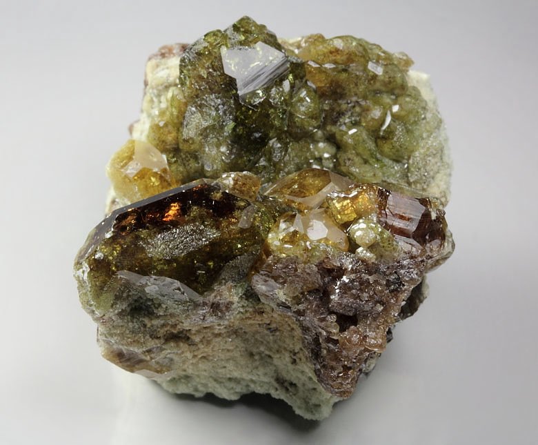 gem GARNET var. GROSSULAR, gem VESUVIANITE