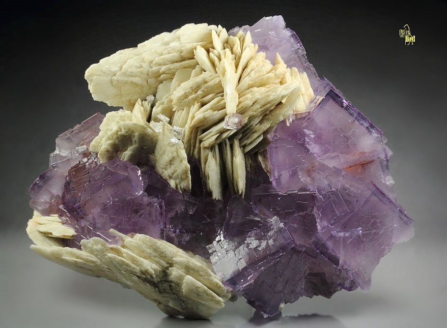 FLUORITE with PHANTOMS, BARYTE