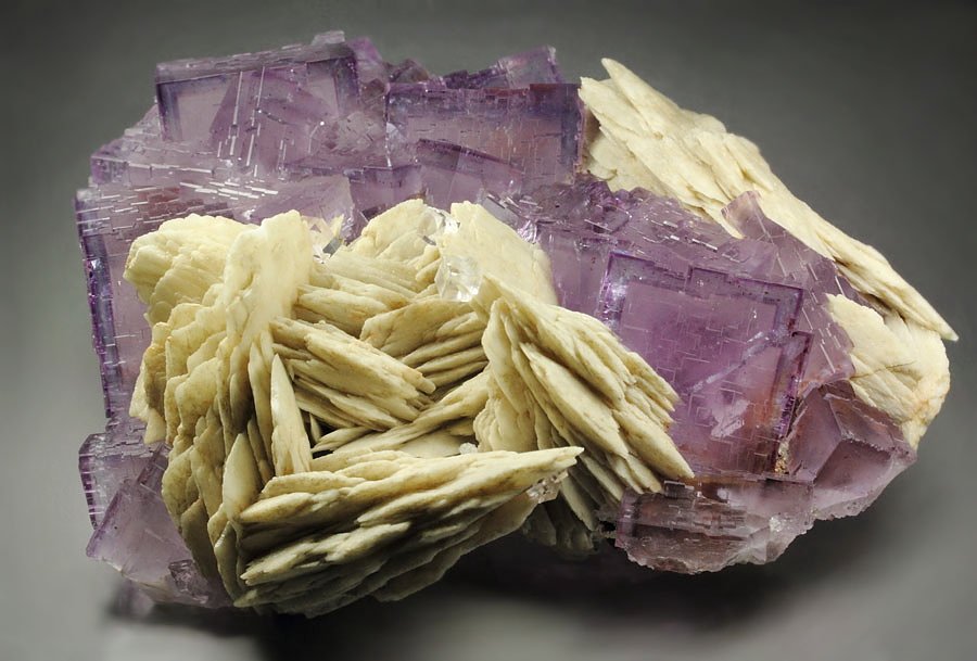 FLUORITE with PHANTOMS, BARYTE