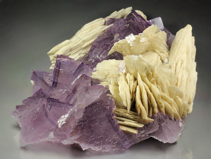 FLUORITE with PHANTOMS, BARYTE