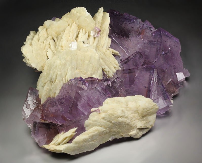 FLUORITE with PHANTOMS, BARYTE