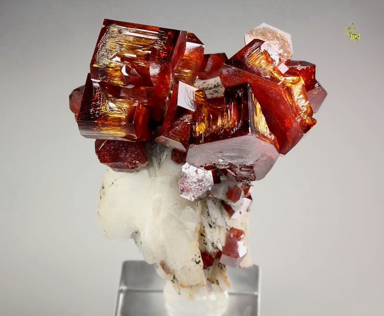 gemmy skeletal VANADINITE, BARYTE