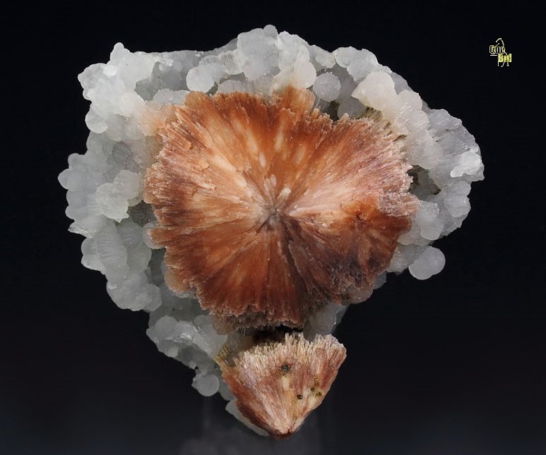 orange SCOLECITE, CHALCEDONY