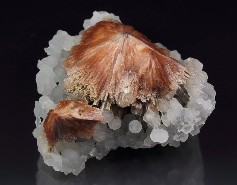 orange SCOLECITE, CHALCEDONY