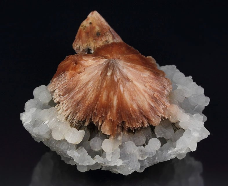 orange SCOLECITE, CHALCEDONY