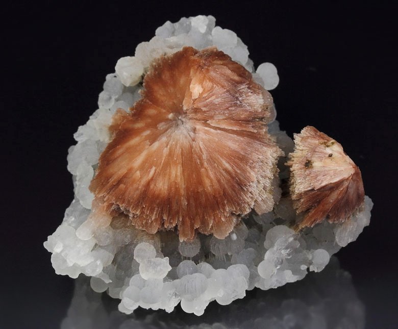 orange SCOLECITE, CHALCEDONY