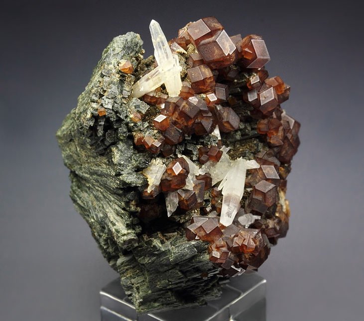 GARNET var. ANDRADITE, HEDENBERGITE, QUARTZ