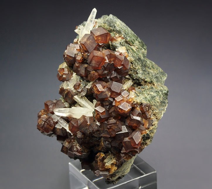 GARNET var. ANDRADITE, HEDENBERGITE, QUARTZ