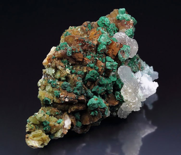 SMITHSONITE, MALACHITE, DOLOMITE