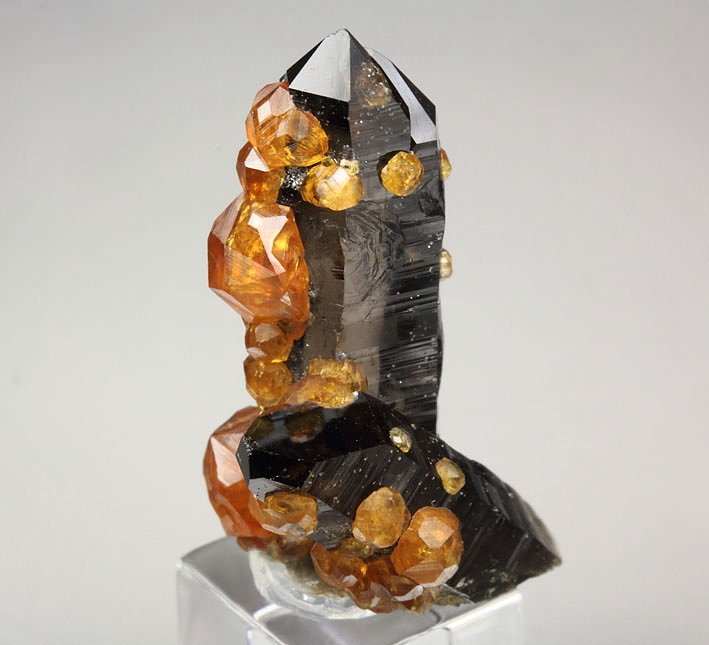 gem GARNET var. SPESSARTINE, QUARTZ var. SMOKY