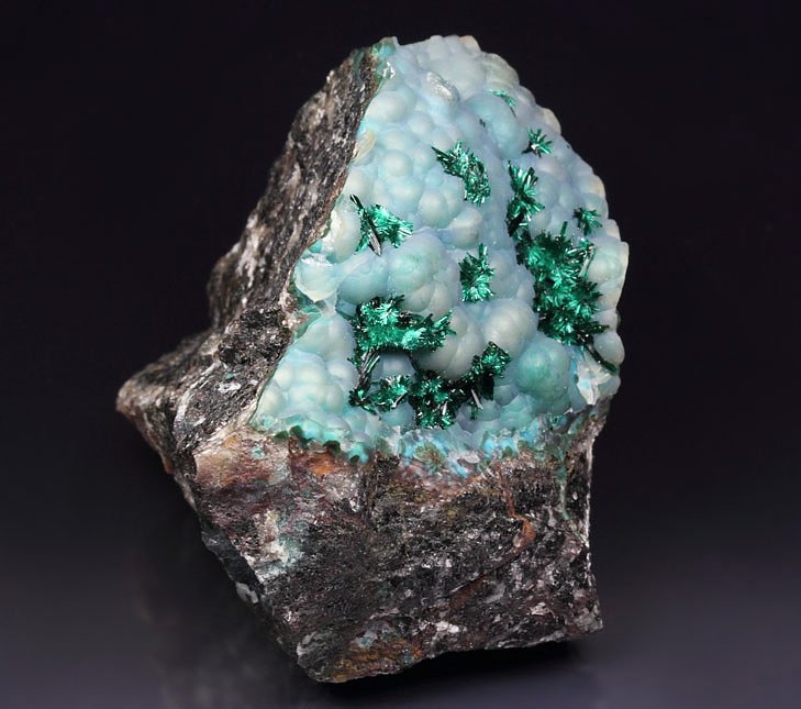 BROCHANTITE, CHALCEDONY, CHRYSOCOLLA