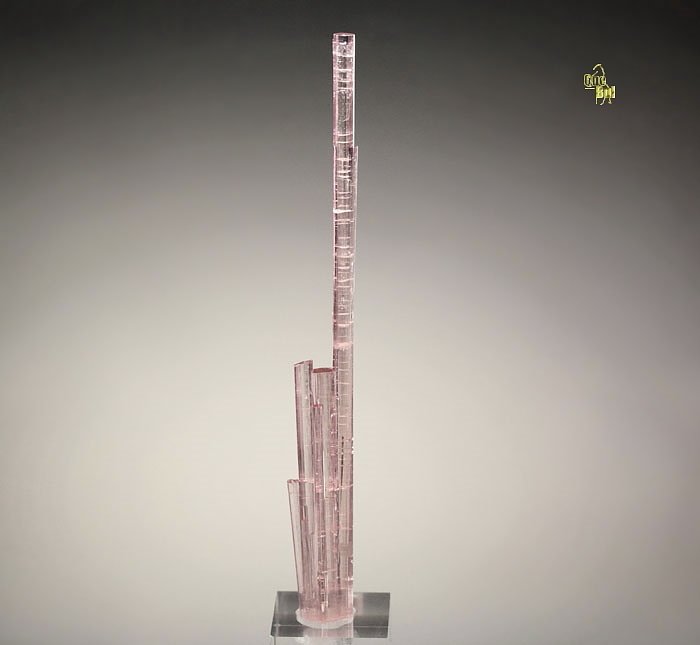 pink gem TOURMALINE var. ELBAITE bi-terminated