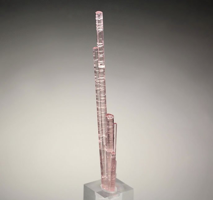 pink gem TOURMALINE var. ELBAITE bi-terminated